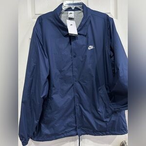 Nike Men's Medium Club Coaches Jacket Midnight Navy Blue NWT